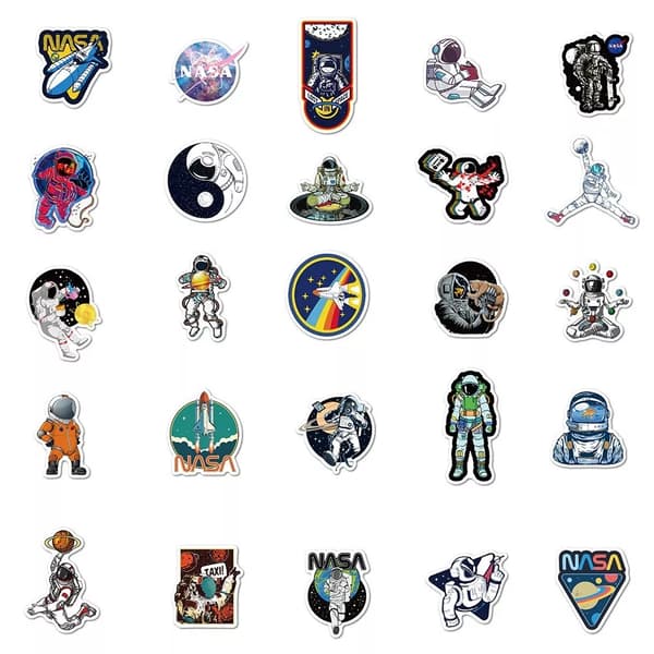 50 st NASA Space Astronaut Interstellar Travel Stickers Graffiti Skateboard Moon