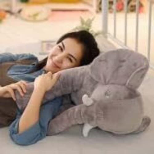60 cm Grå Elefant Plyschleksaker, Mjuka Elefant Gosedjur Jätte Elefanter Teddy