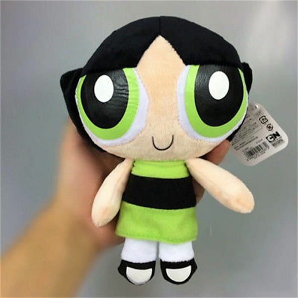 Tecknad Powerpuff Girl Doll The 1999 Network Set för barngåva 8" Black(1PC)