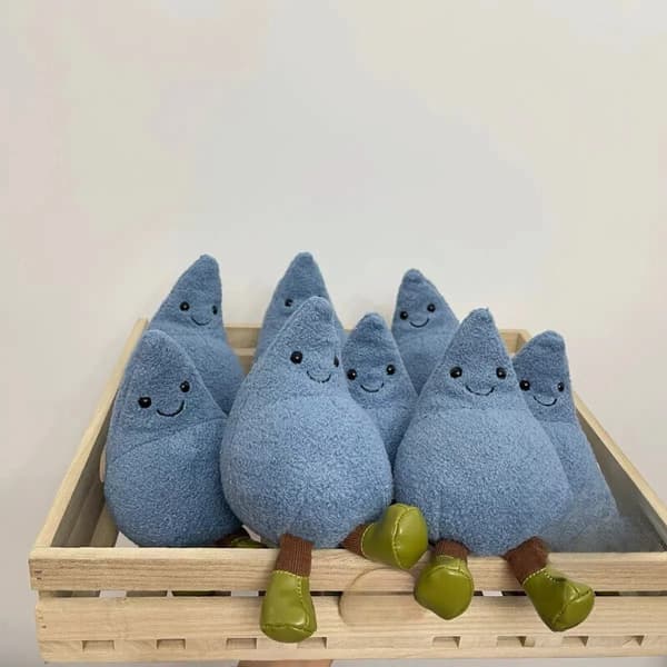 Limited Edition Jellycat Amuseables Glad Regndroppe Plyschleksak Bedårande Gåva mjuk