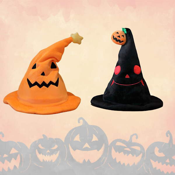 Söt Halloween Pumpa Elf Hatt För Dans Performance Party 30*30*40cm Black