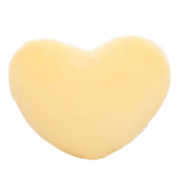 15-40 cm plysch hjärtformad kudde Dekorativa ryggkuddar Kuddpresent Yellow 30cm