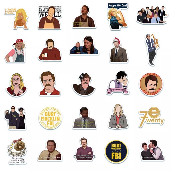 50 st Parks and Recreation Cast TV Leslie Ann Perkins You Are Awesome Stickers