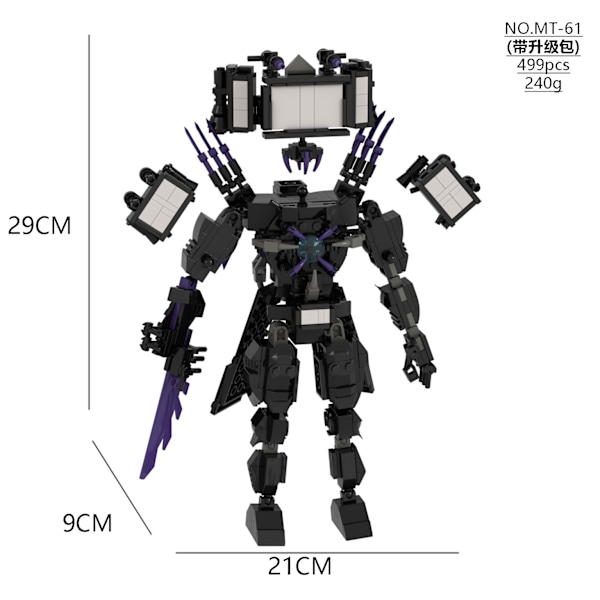 Mini Kameraman Modell Byggklossar Set för Skibidi Toalett MOC Klossar Leksaker MOC  MT61-B