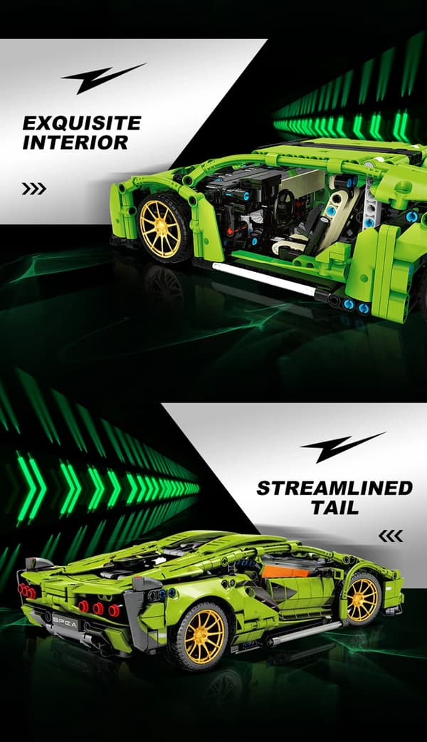 Byggklossar Bil Teknik Racerbil Byggsats Lamborghini Helt Ny Förseglad Lamborghini