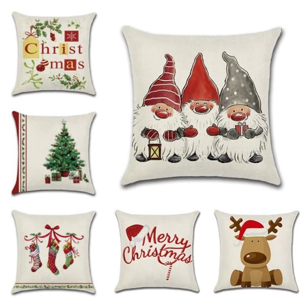 Jul Jul-tema Kuddfodral Örngott Hem Soffa Jultomte Dekor Kasta Santa