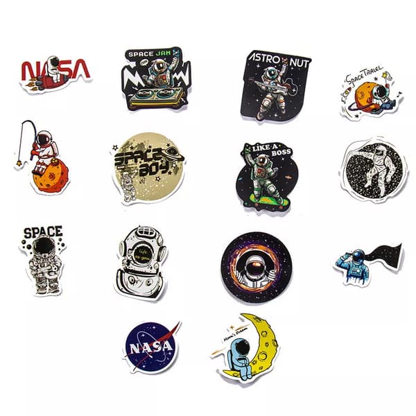 50 st NASA Interstellar Space Travel astronaut 2001 Astronaut Scrapbook Stickers