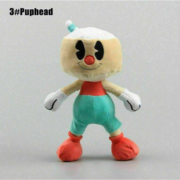Cuphead Mugman Devil Demon Carnation Mecup Brocup Plyschdocka Gosedjur 11#King Dice