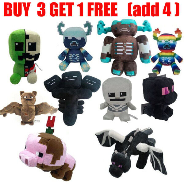 10 stilar Tecknad Minecraft Djur Plyschdocka Leksak Mjuk Fylld Barn Söt Gåva 15cm Prone Turtle