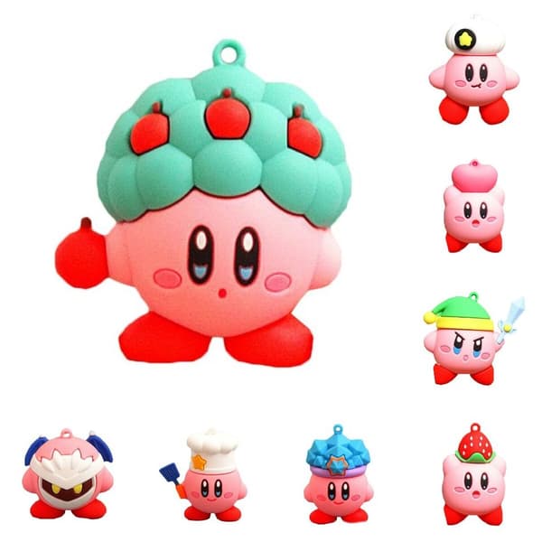 Anime Kirby-spel Söt tecknad rosa Kirby Waddle Dee Doo Samla dockor Minileksaker Orange