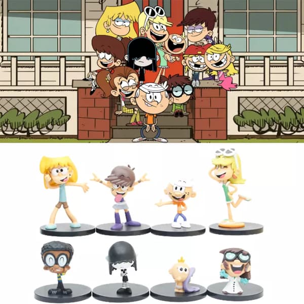 Barn 8-pack The Loud House Figurleksaker från TV-programmet Nickelodeon 5-8 cm