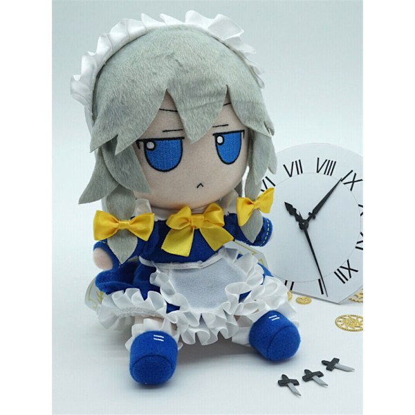 Nytt 20 cm Touhou Project Fumo Izayoi Sakuya Plyschdocka fylld leksak tecknad present