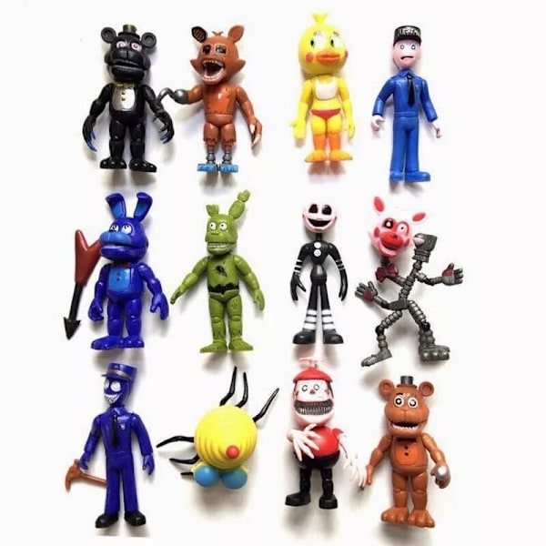 12 st Fem nätter på Freddy's FNAF Actionfigurer Dockspel Set XMAS Gift