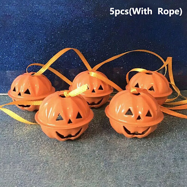 5/9 st metall 3/4 cm Halloween pumpa klockor dekoration Hängande prydnader dekor 4cm/5pcs