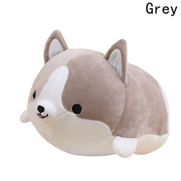 Corgi Hund Stor Jätte Squishmallow Plyschleksak Gosedjur Kudde Grey 50cm