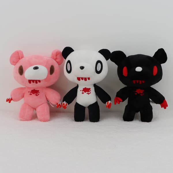 Plyschleksak Melankoli Rosa Björn Seriefigur Docka Barn Presenter Ny Black Sit 25cm