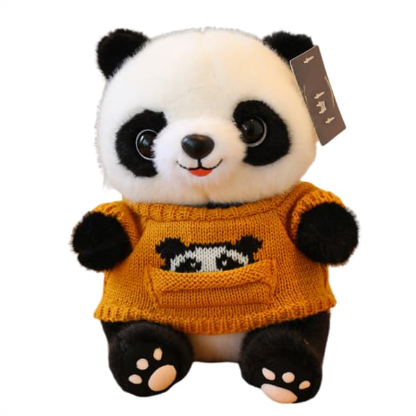 Panda Dockor, Mjuka Gosedjur Plyschleksaker Alla Hjärtans Dag Dekor Gåvor Deep Red