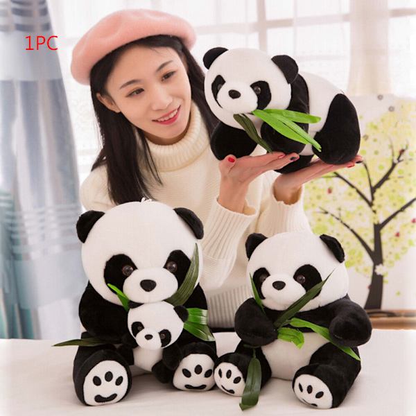 NYA MJUKKUSNALLSE PANDA & BAMBU 40cm-Kneeling Style