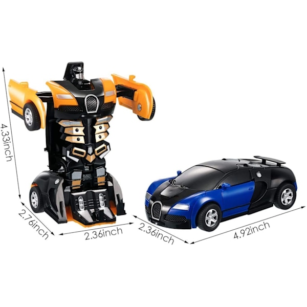 Deformationsbil Leksak Automatisk Transformering Robot Plastmodell Actionfigur Leksaker Blue