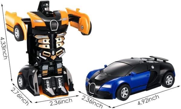 Deformationsbil Leksak Automatisk Transformering Robot Plastmodell Actionfigur Leksaker Yellow