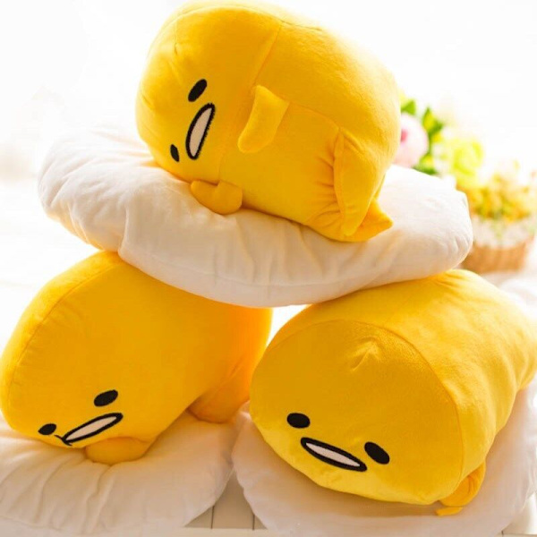 Söt Gudetama Lat Ägg Plyschleksak Äggula Bror Fylld Tecknad Kudde
