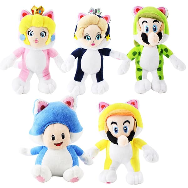 Super Mario Bros Luigi Toad Rosalina mjuka plyschleksaker fyllda docka julklappar för barn Princess Peach