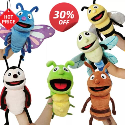 Mjuka Insekts- och Djurhanddockor för Barns Berättande och Rollek DRAGONFLY