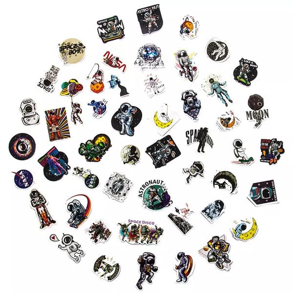 50 st NASA Interstellar Space Travel astronaut 2001 Astronaut Scrapbook Stickers