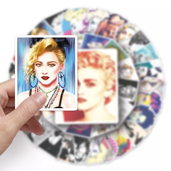 50X Madonna Singer Queen of Pop Stickers Scrapbook Graffiti Protrait Telefon Ipad