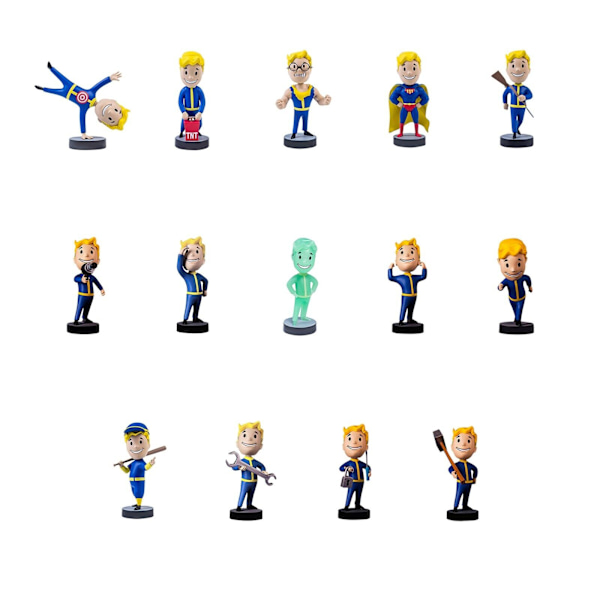 Fallout 4 Vault Boy PVC Action Figur Samlarobjekt Modell Bobblehead Toy Doll Ny H