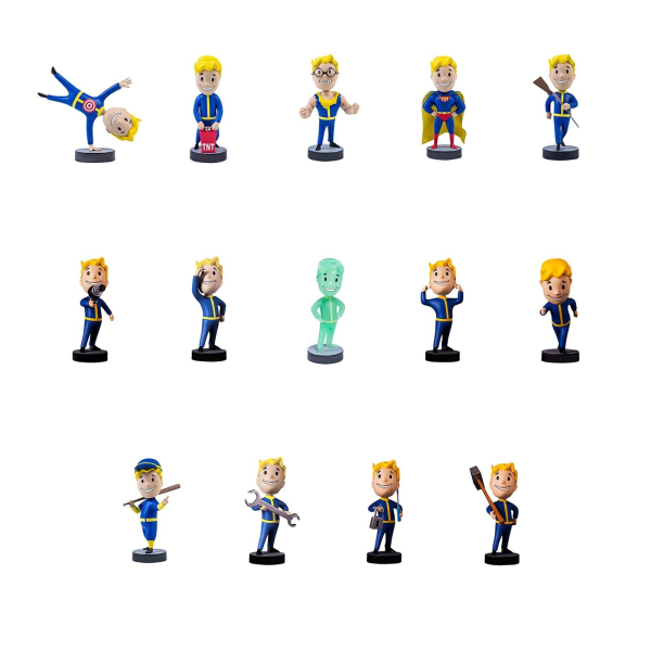 Fallout 4 Vault Boy PVC Action Figur Samlarobjekt Modell Bobblehead Toy Doll Ny J