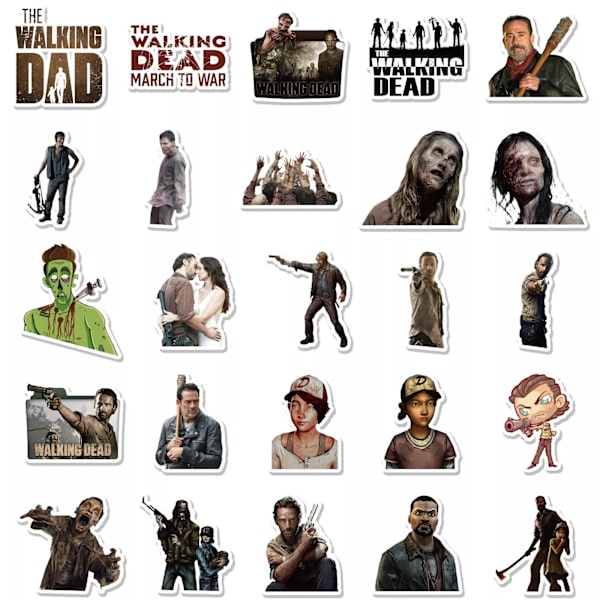 50X The Walking Dead TV Zombie Negan Rick Stickers Suvival Apocalypse Show Game