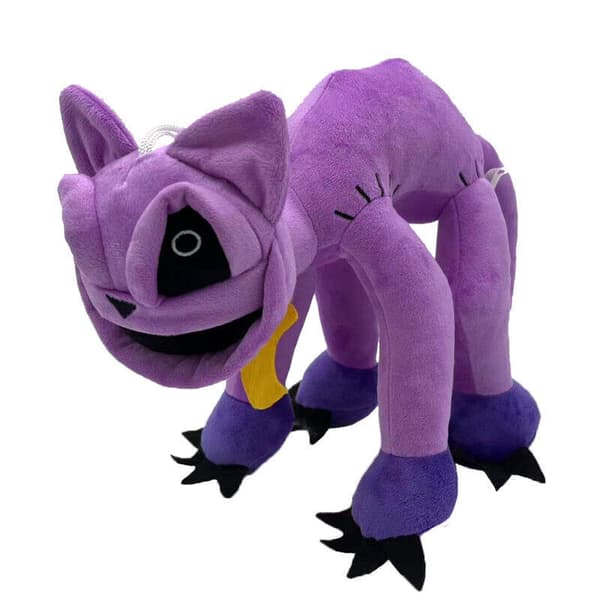 47cm Mutant Lila Katt Plysch Mjukdocka Skräckleende Barnpresent Leksak
