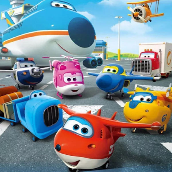 8st/ set Super Wings Miniplan Leksaker Deformation Flygplan Robot Actionfigurer