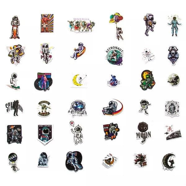50 st NASA Interstellar Space Travel astronaut 2001 Astronaut Scrapbook Stickers