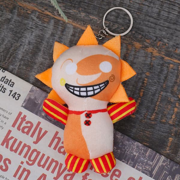 Sundrop FNAF Clown plyschdocka Sundrop och Moondrop mjuka fyllda leksaker Barnpresenter 2 Pcs Keychain