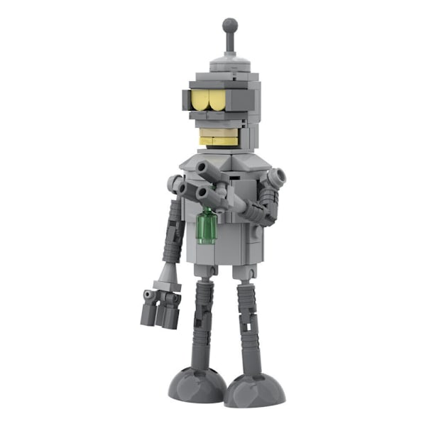 MOC Futurama Bender Robot Byggklossar Tecknad Flyttbar Mecha Klossar BARN Gåvor