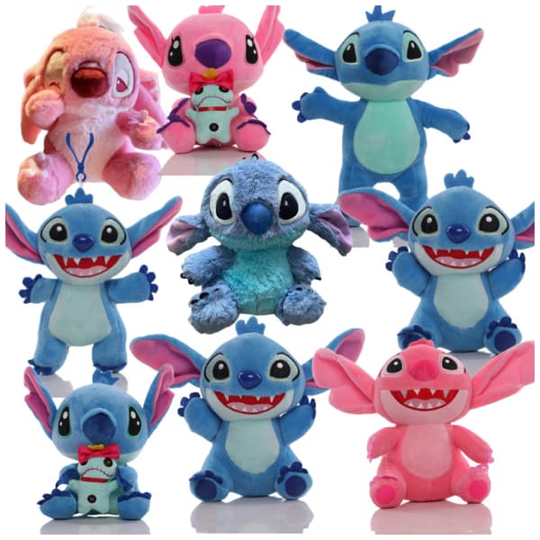 Lilo Stitch Plyschleksak Stitch Scrump Docka Djur Gosedjur Barn Mjuka Leksaker Present #7 8-inch blue
