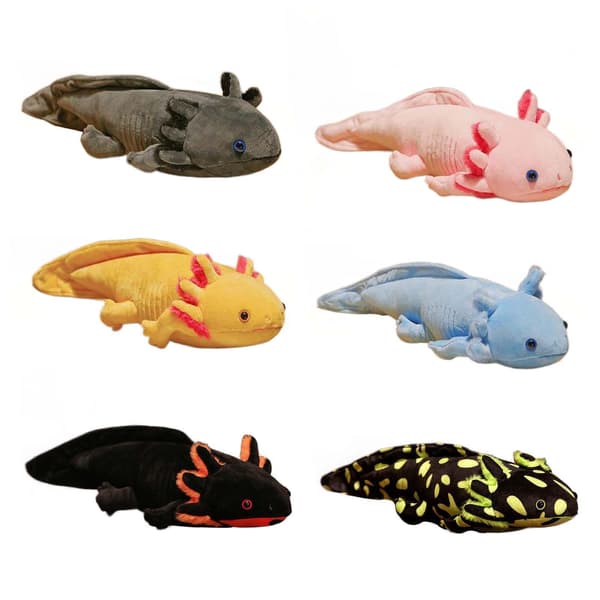 17 Tum Gul Axolotl Ambystoma Gosedjur Plyschleksaker Kudde Barn Docka Gåva ROSA