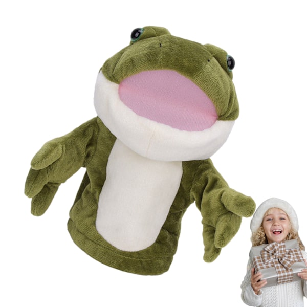 Groda Handdockor 30 cm Grön groda Plysch djurhanddocka för att berätta