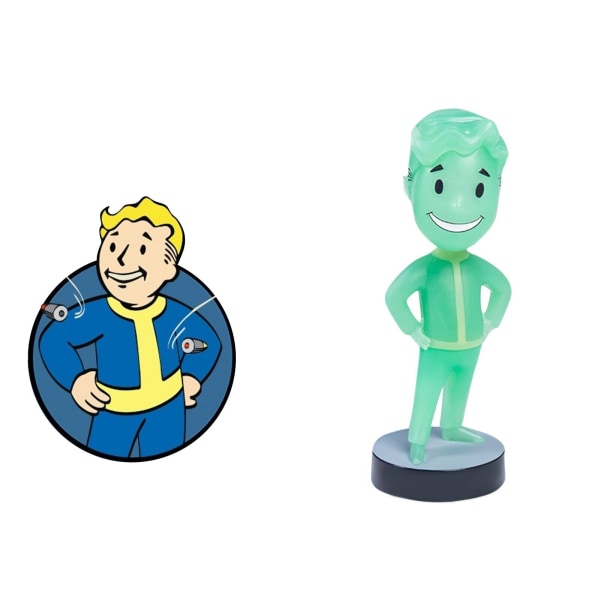 Fallout 4 Vault Boy PVC Action Figur Samlarobjekt Modell Bobblehead Toy Doll Ny J