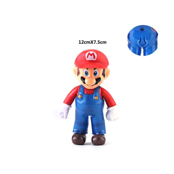 8st Super Mario Bros. PVC Actionfigur Wario Yoshi Donkey Kong Leksaker Barnpresenter