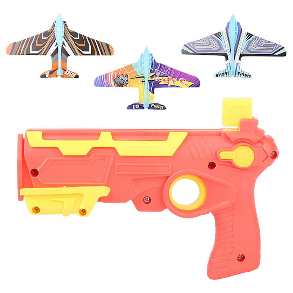 Flygplan Leksak Bubble Katapult Ejection Foam Plane Kid Utomhus flygplan Barnleksaker Red