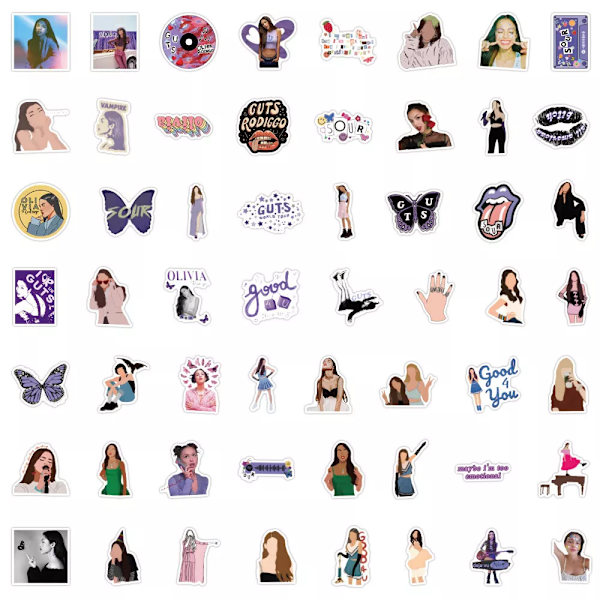 110X Olivia Rodrigo Guts Stickers Vampire Lacy Guitar Hydro Flask Album Graffiti