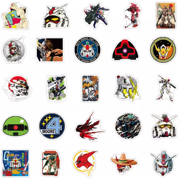 50/100 klassiska Gundam Robot Warriors Game Stickers RX-78-2 Gundam Wing Graffiti 50pcs Gundam B