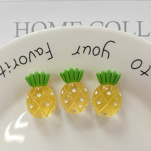 Levande Harts Fruktdekorationer Jordgubbsdruva Äpple Ananas Och Morot DIY StyleD