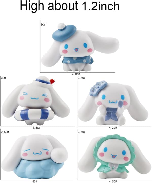 Sanrio Mini Action Figur Statyer Anime Cake Toppers Figurer PVC Modelldockor G