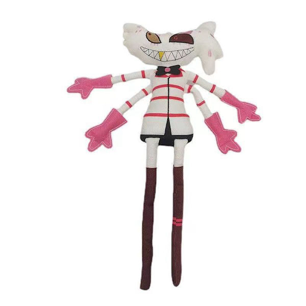 Hazbin Hotel Alastor Anime plyschleksak stoppade docka mjuk figur julpresent White Four Handed