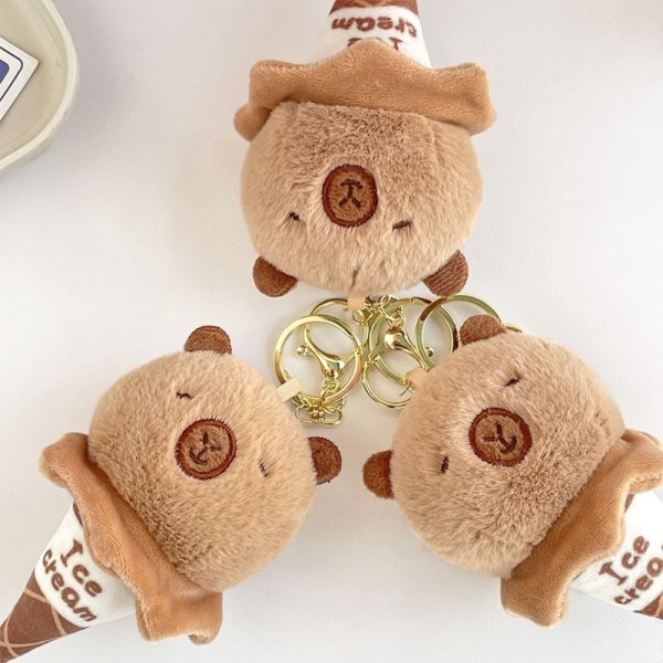 Animal Capybaras Capybara Plushie Keychain Födelsedagspresent