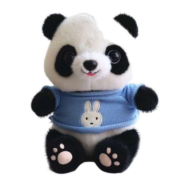 Panda Dockor, Mjuka Gosedjur Plyschleksaker Alla Hjärtans Dag Dekor Gåvor Deep Red